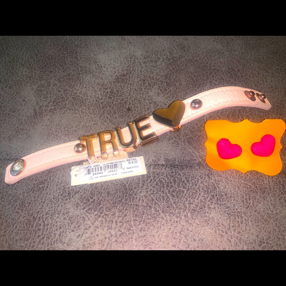 True love bracelet and fun heart earrings! New